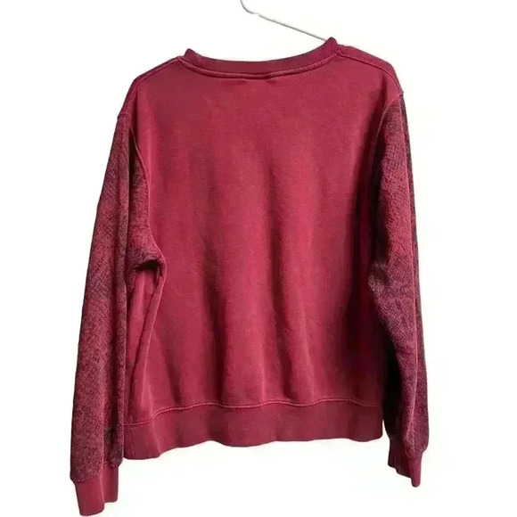 Nike Women's Sportswear Python Trend Fleece Crewneck Sweatshirt Burgundy Small - Picture 6 of 6